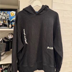 Unisex Black Hoodie with emojis